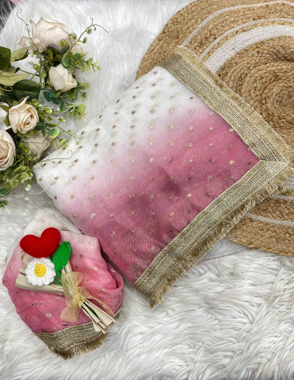 Satin Butta Saree