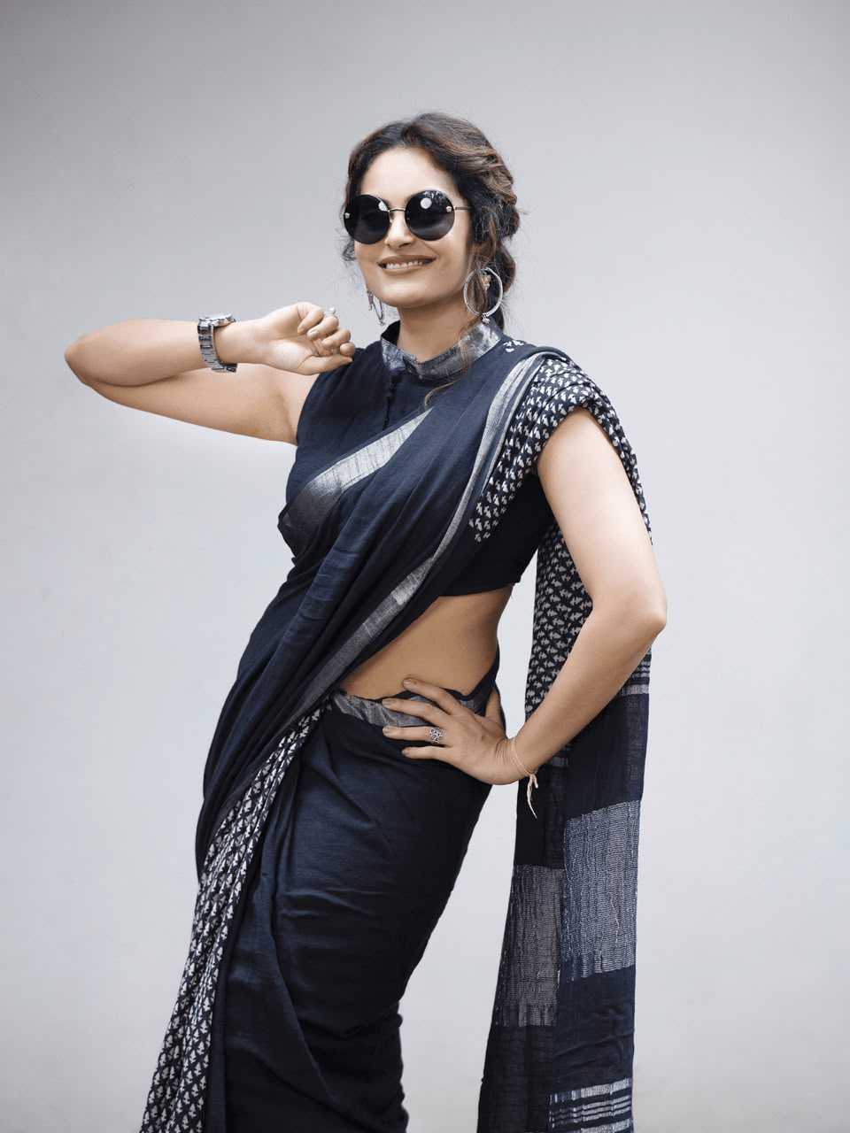 Linen Printed Saree