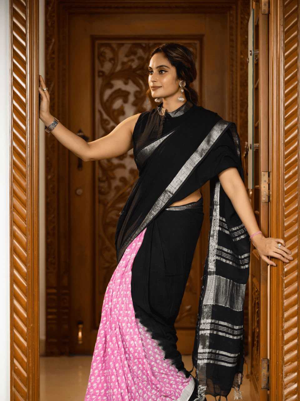Linen Printed Saree