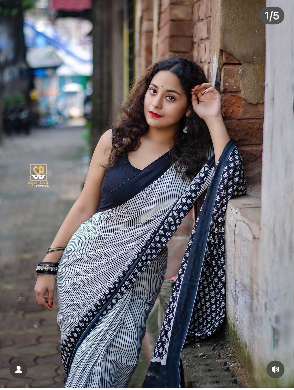 Linen Printed Saree
