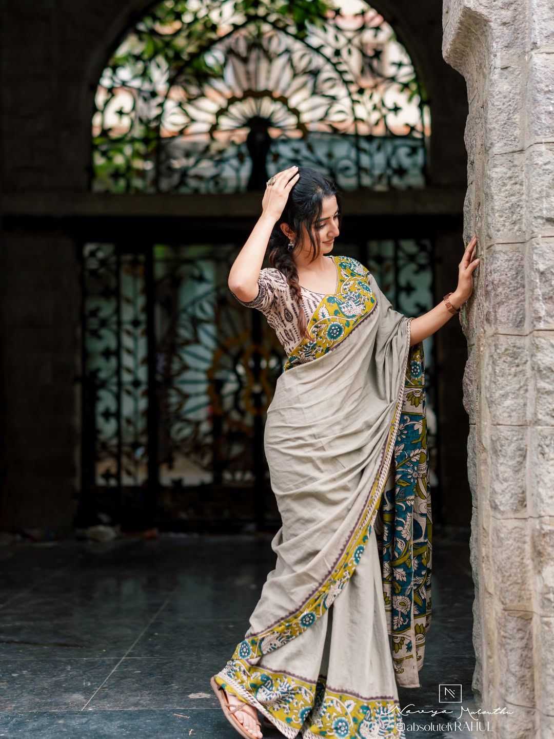 Linen Printed Saree