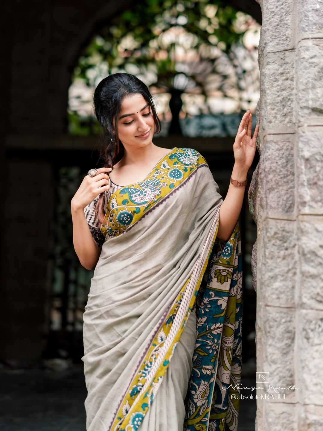 Linen Printed Saree