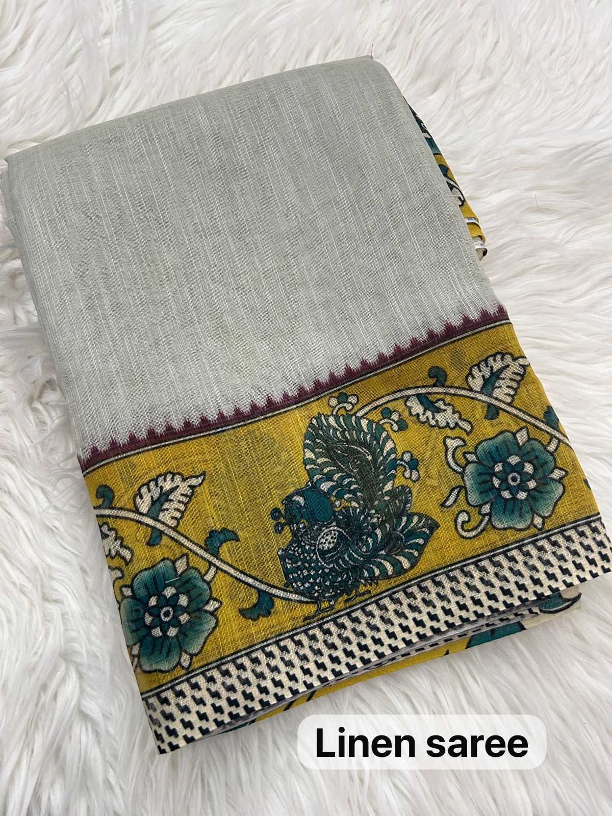 Linen Printed Saree