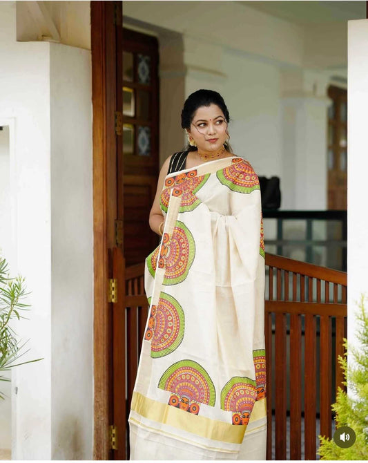Linen Fancy Saree