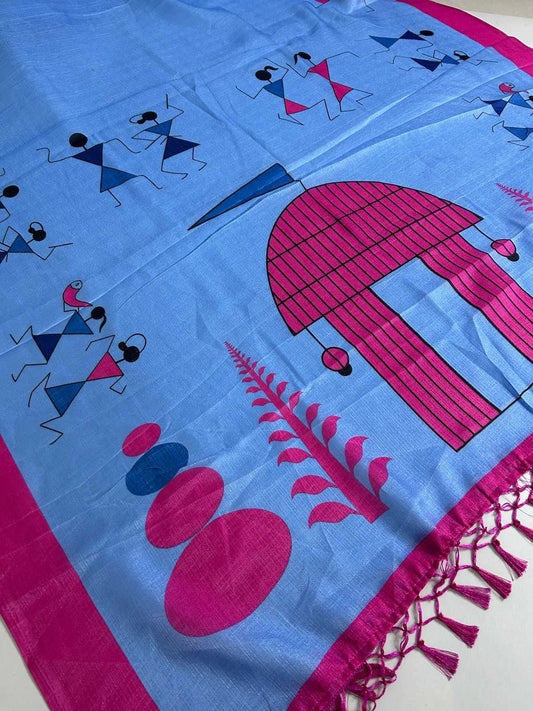 Khadi Cotton Printed Saree