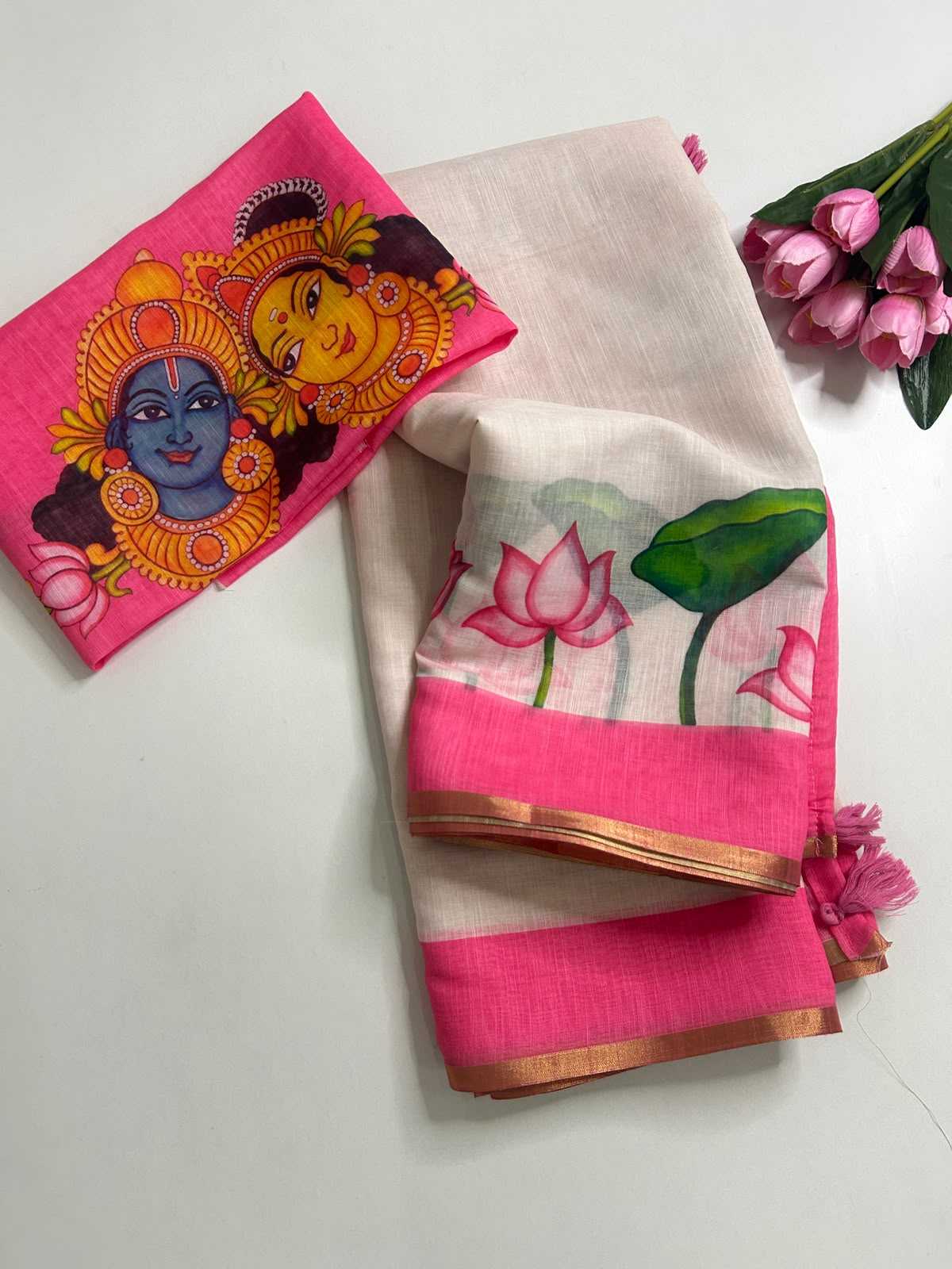 Linen Designer Saree