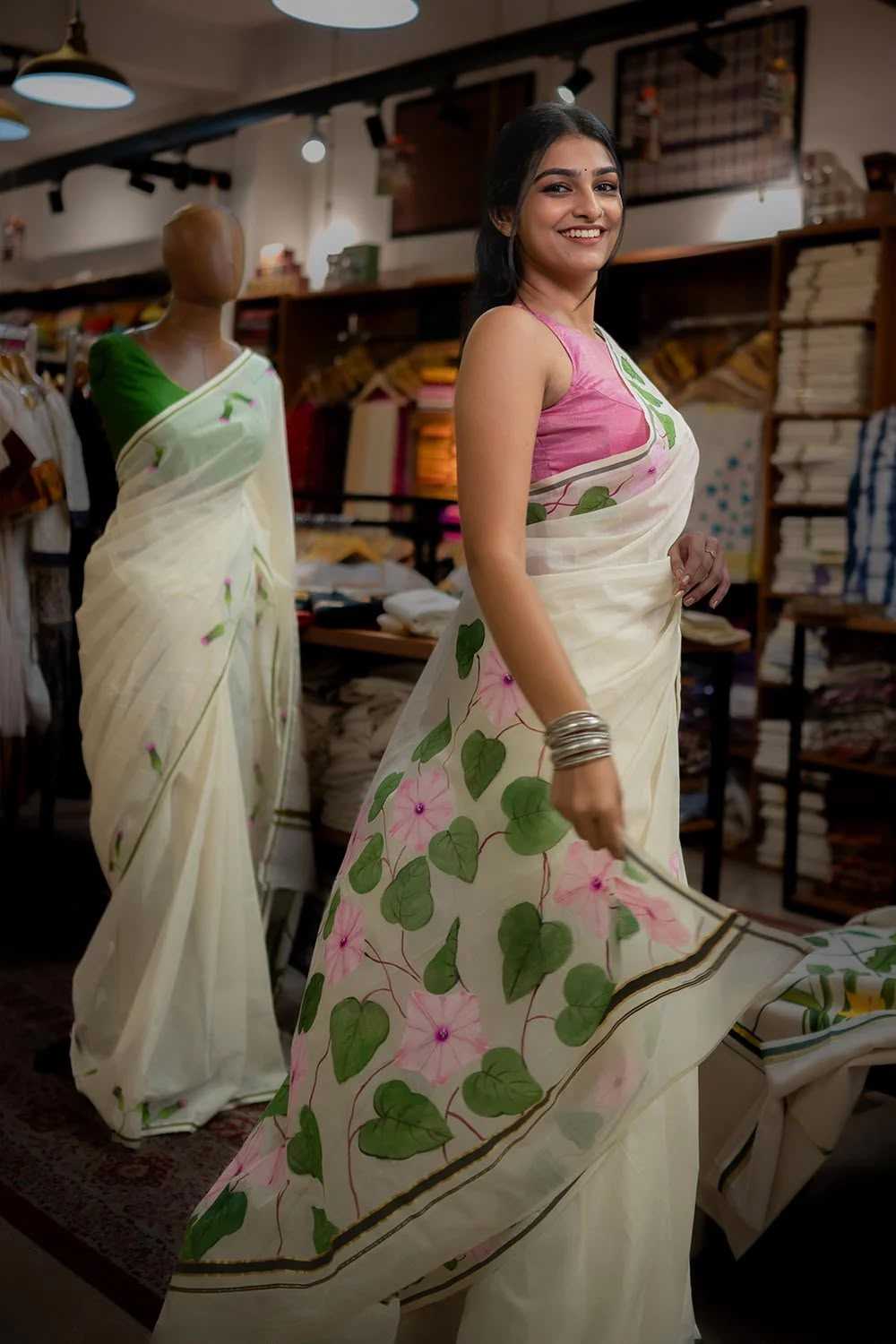 Linen Designer Saree