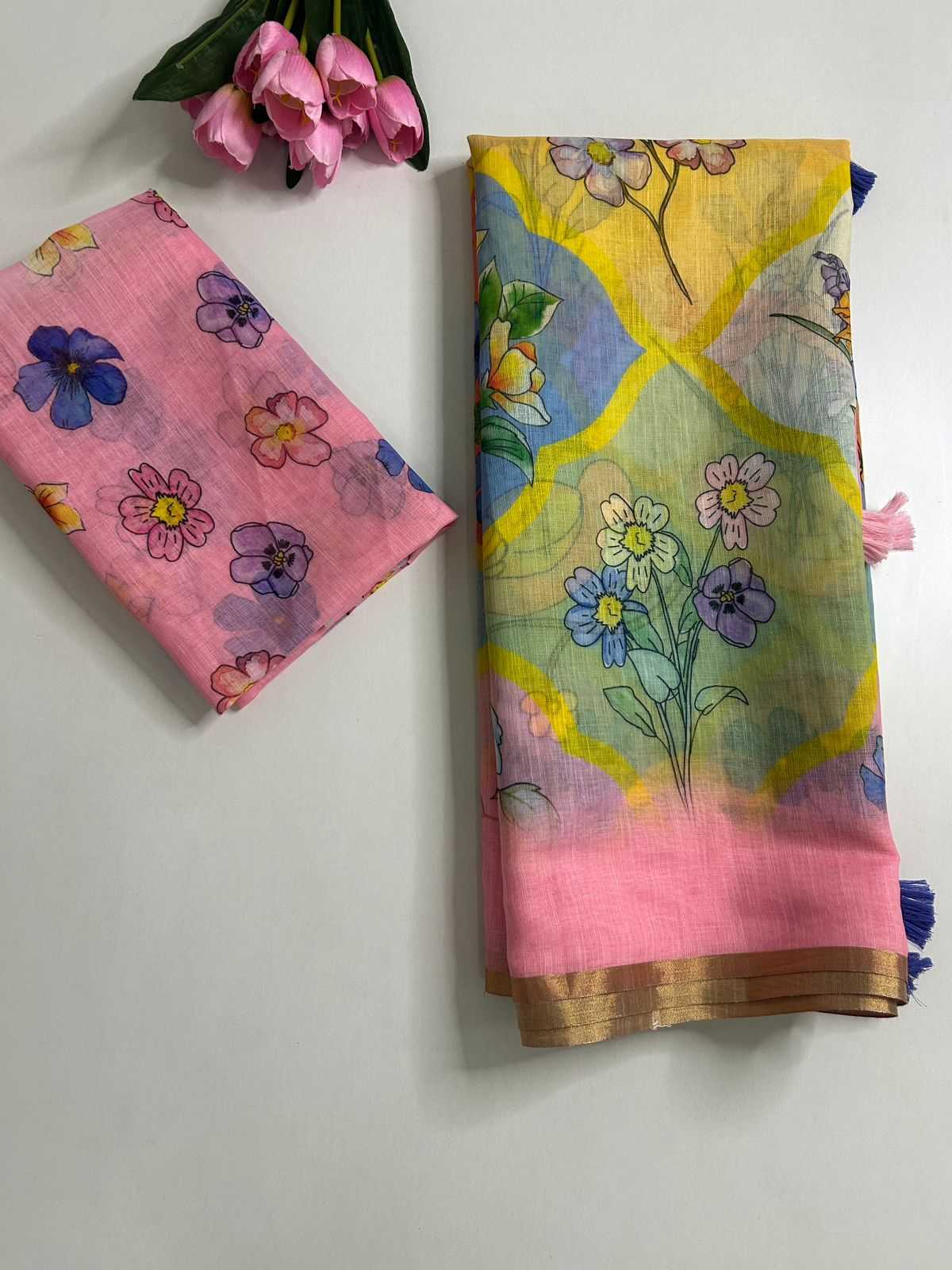 Linen Fancy Saree