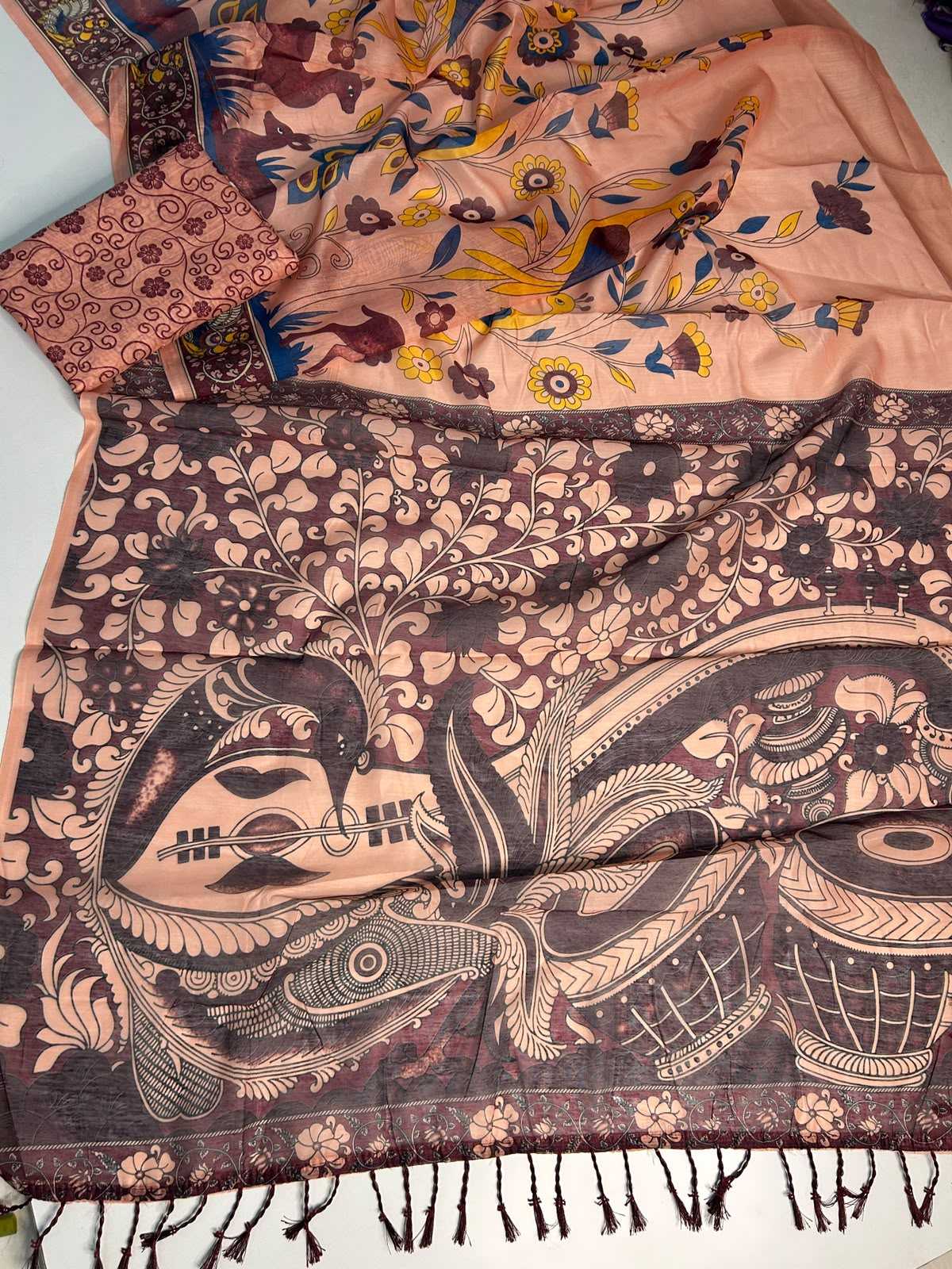 Chanderi Cotton Printed Saree