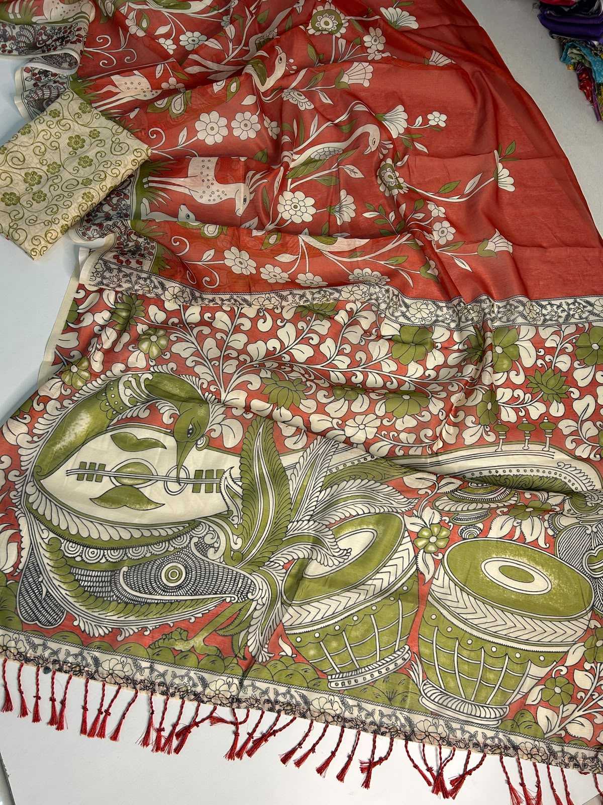 Chanderi Cotton Printed Saree