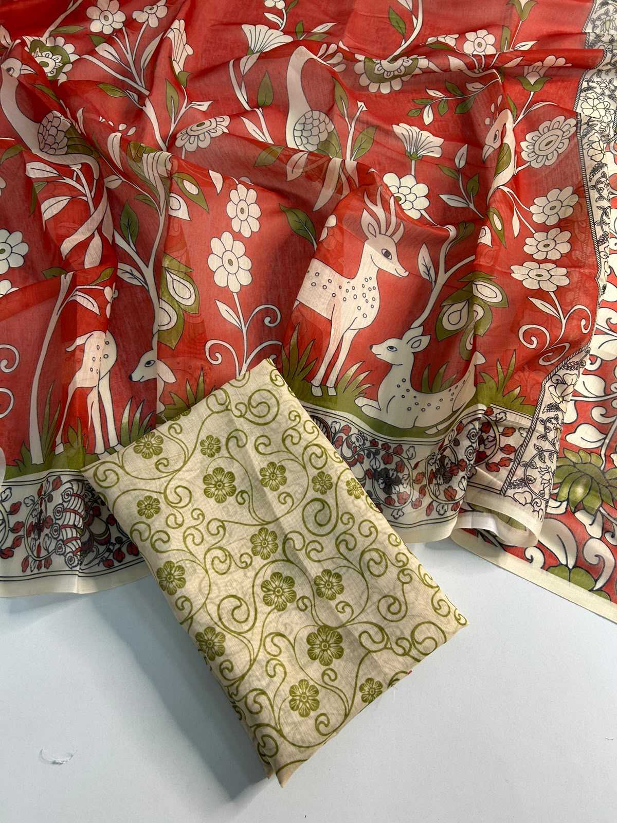 Chanderi Cotton Printed Saree