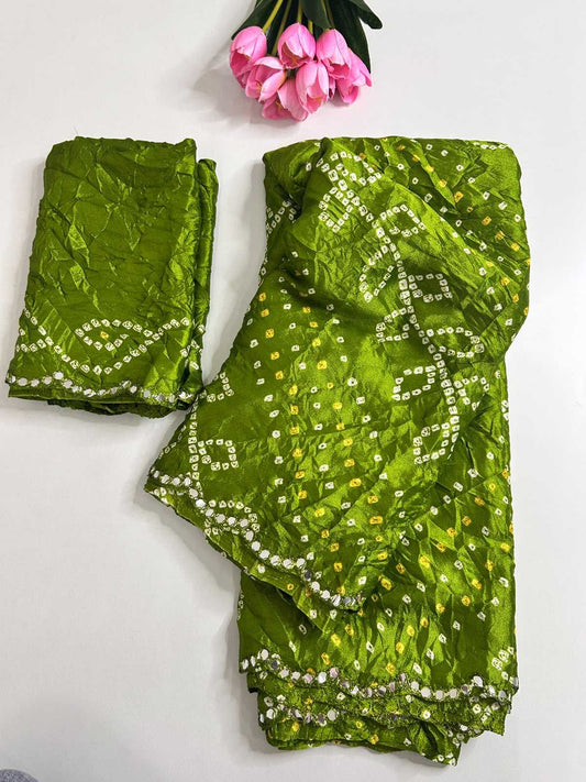 Bandhini Chiffon Printed Saree