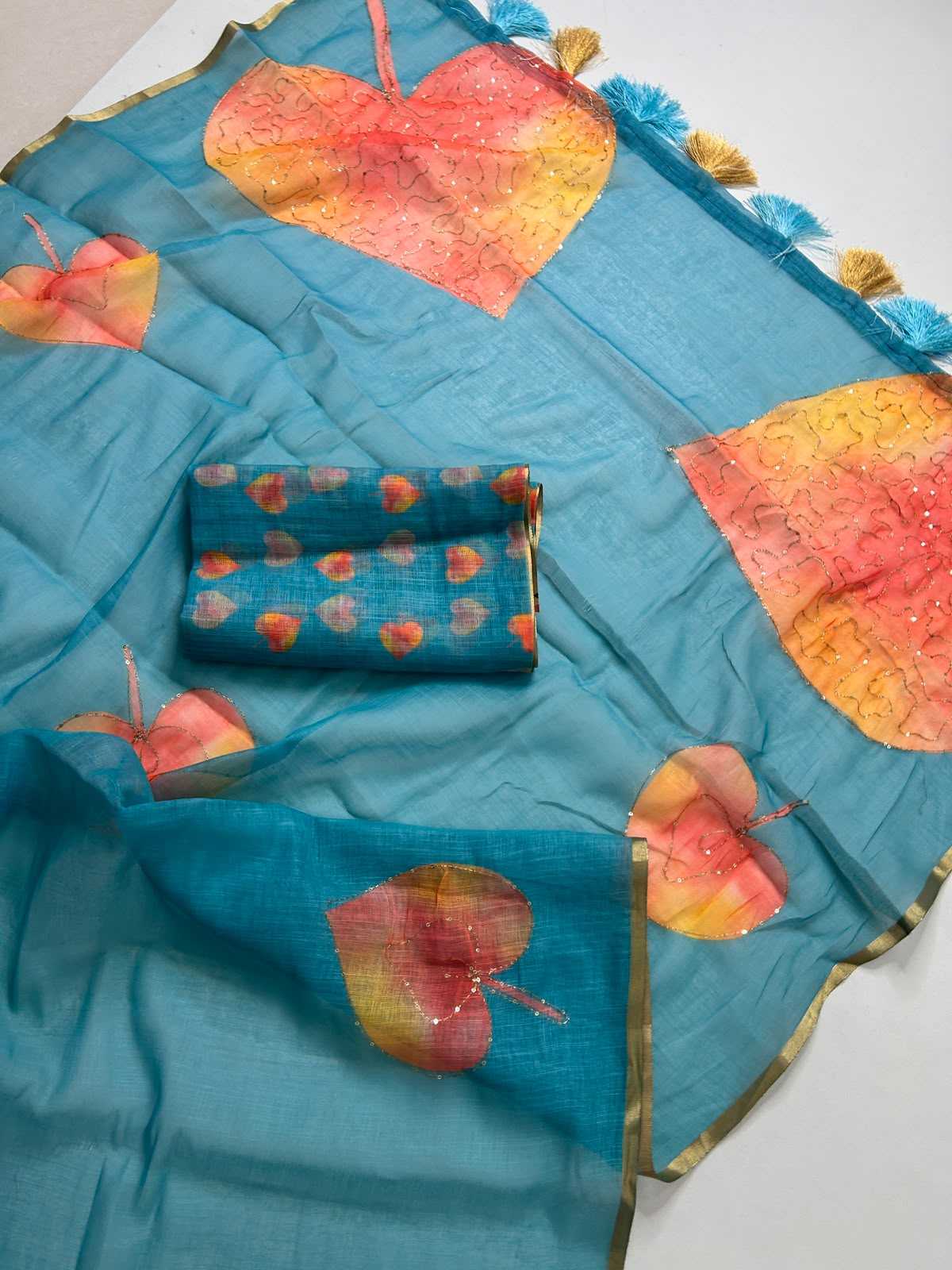 Linen Printed Saree