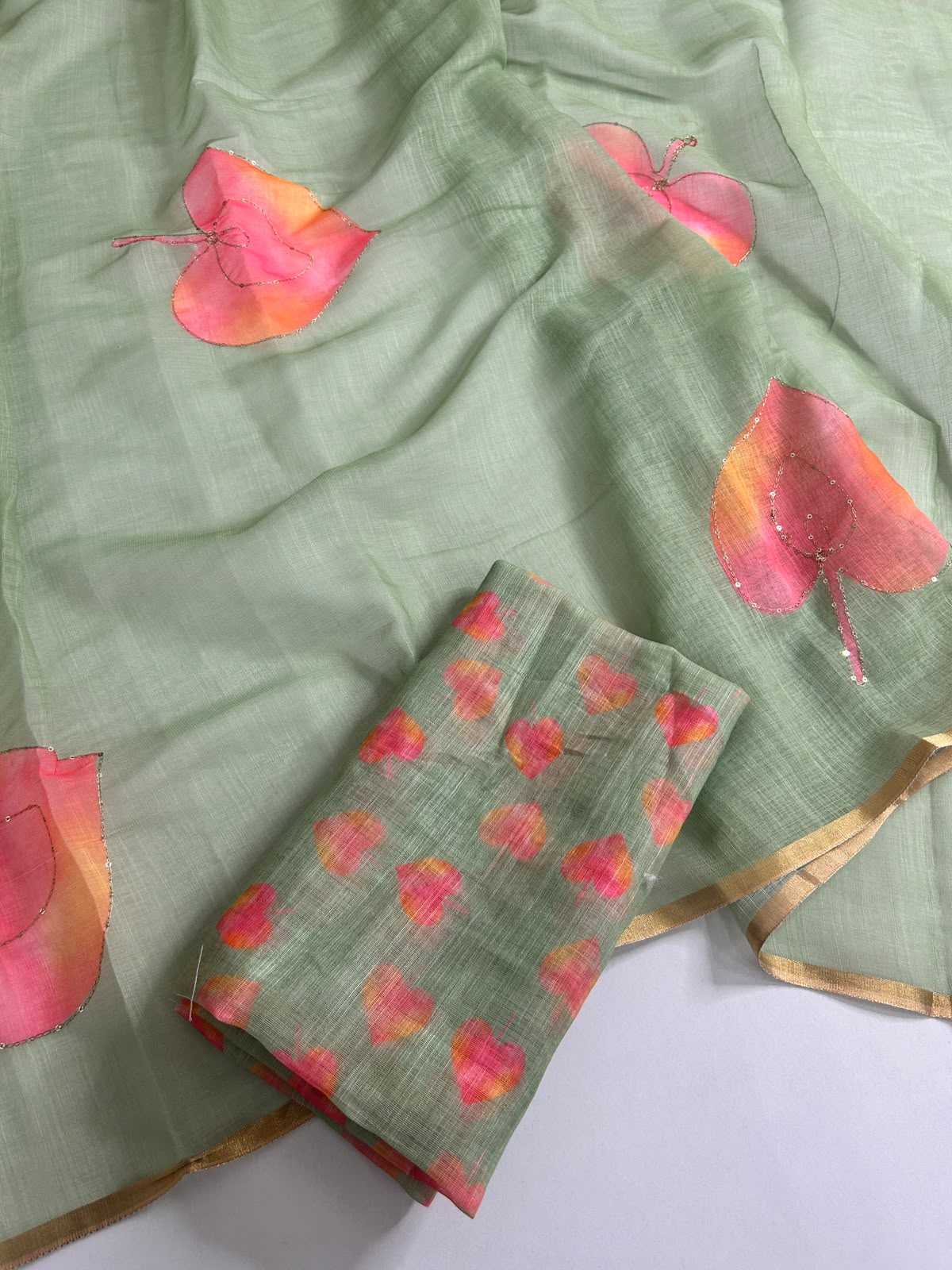 Linen Printed Saree