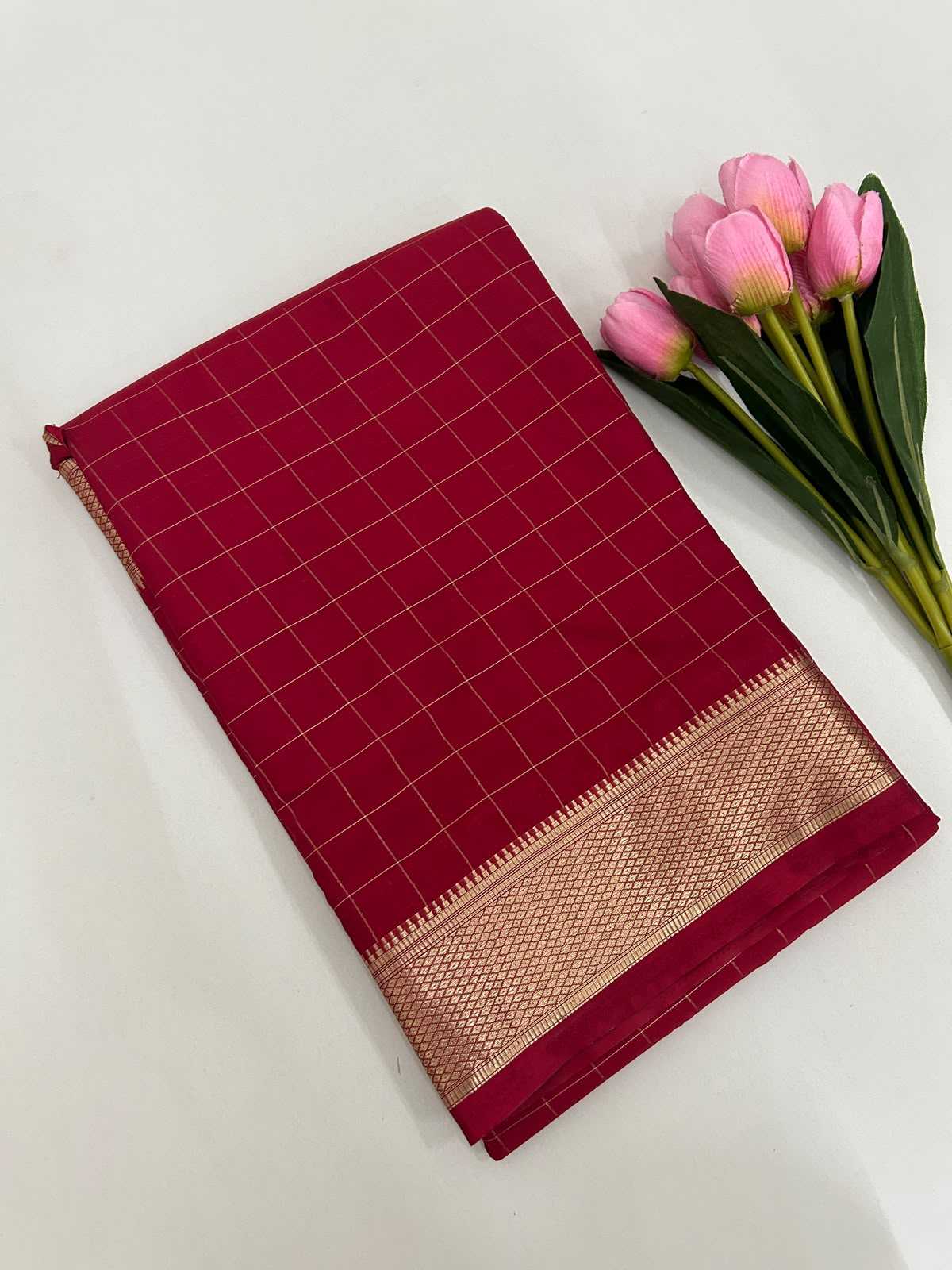 Liza Mysore Silk Saree in Navy Blue