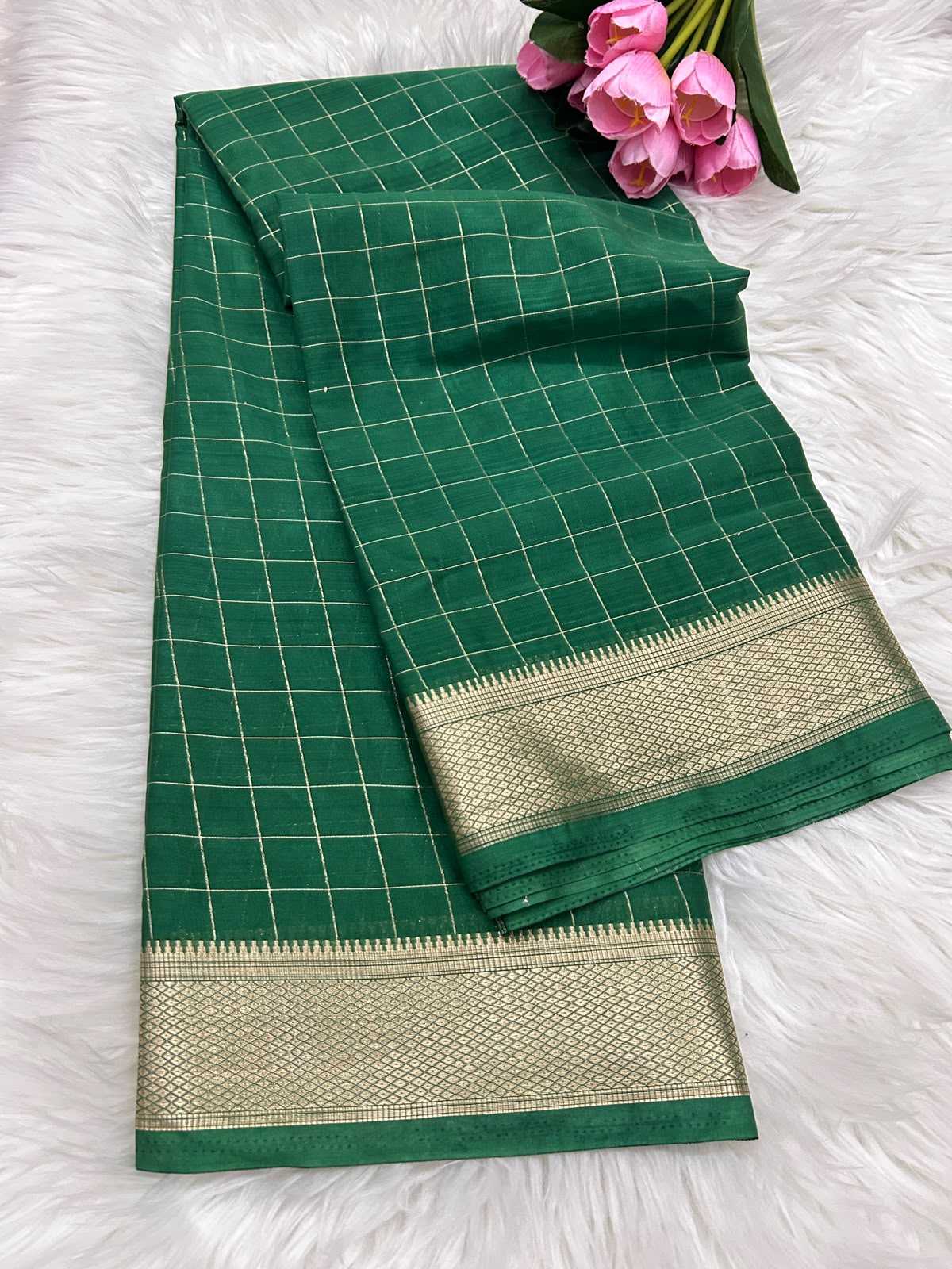Liza Mysore Silk Saree in Navy Blue