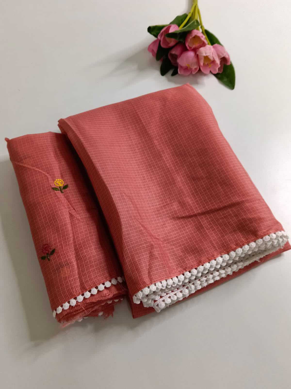 Soft Kota Embroidered Saree