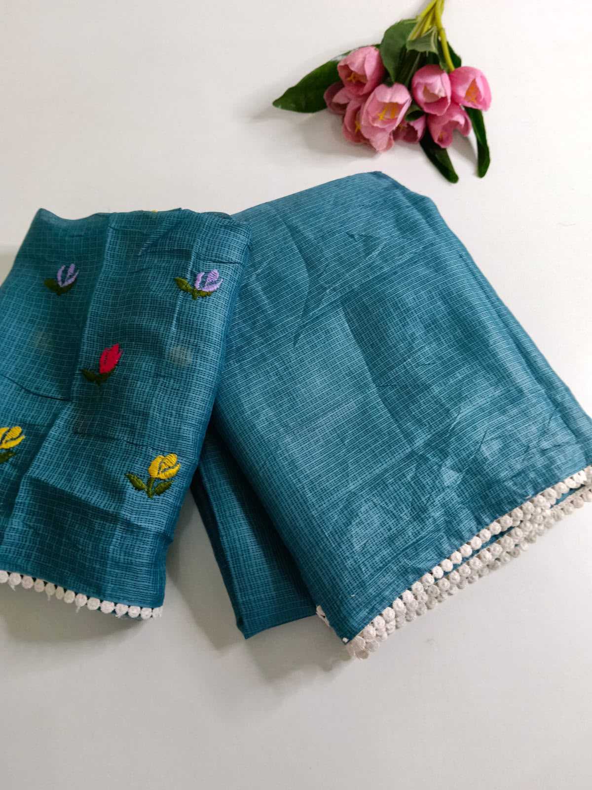 Soft Kota Embroidered Saree