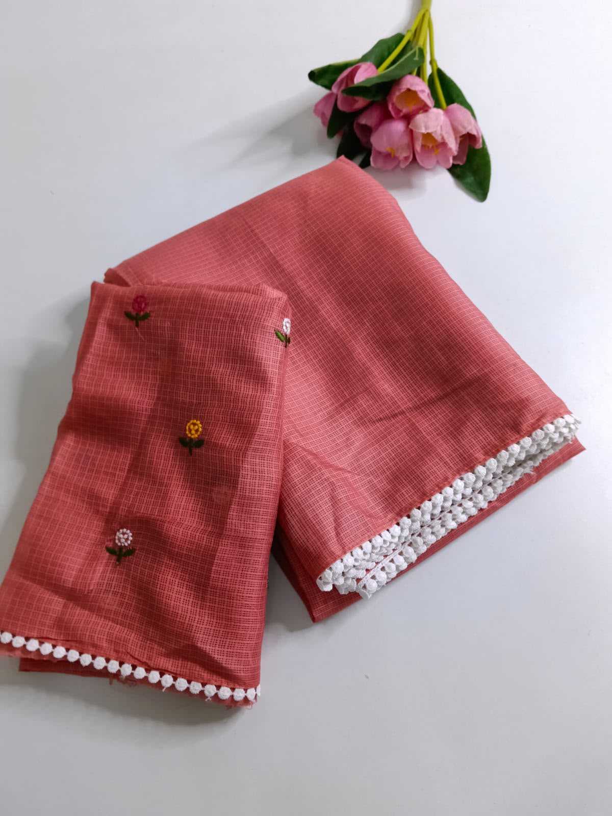Soft Kota Embroidered Saree