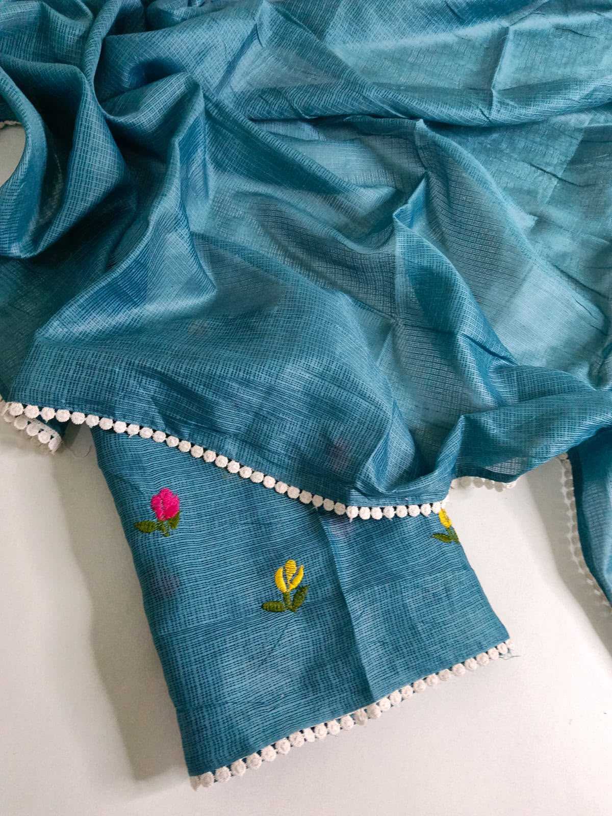 Soft Kota Embroidered Saree
