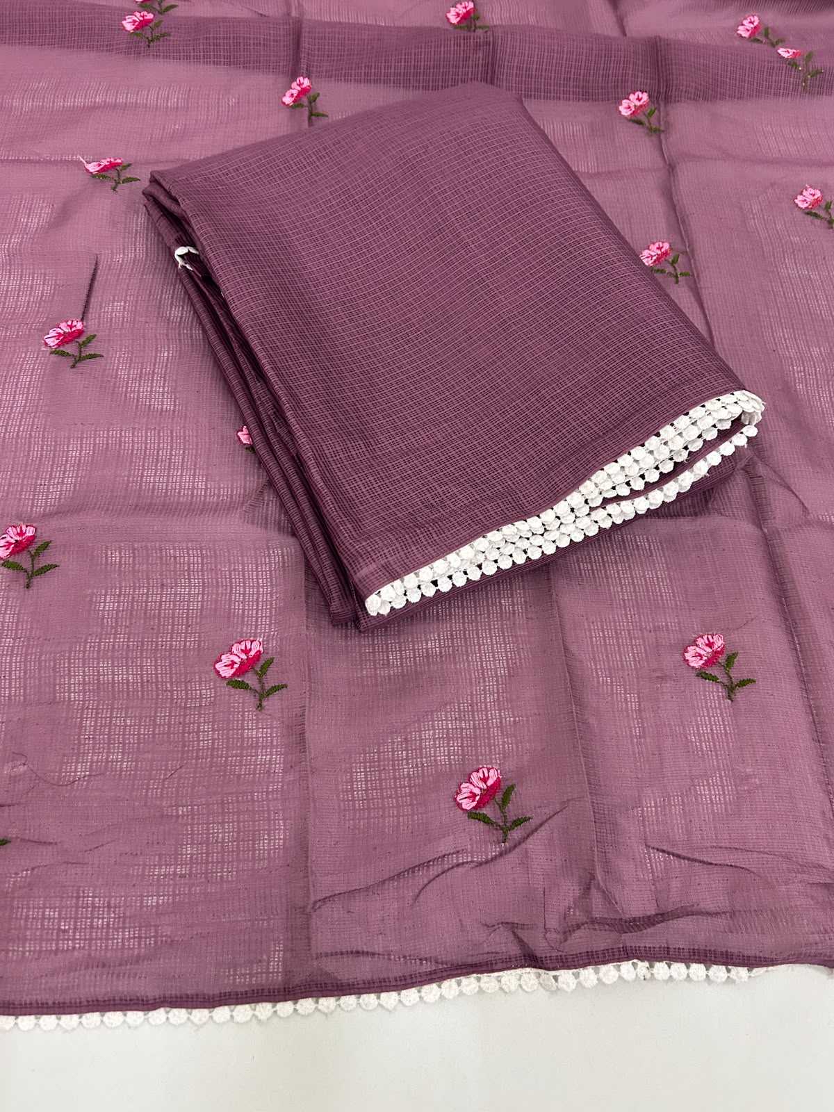 Soft Kota Embroidered Saree