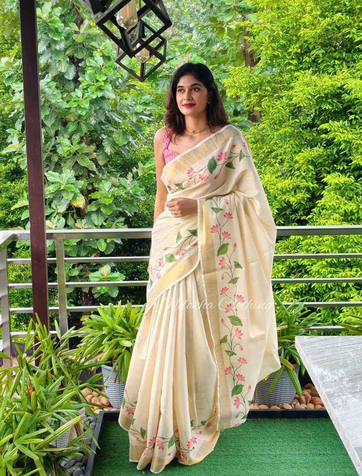 Linen Printed Saree