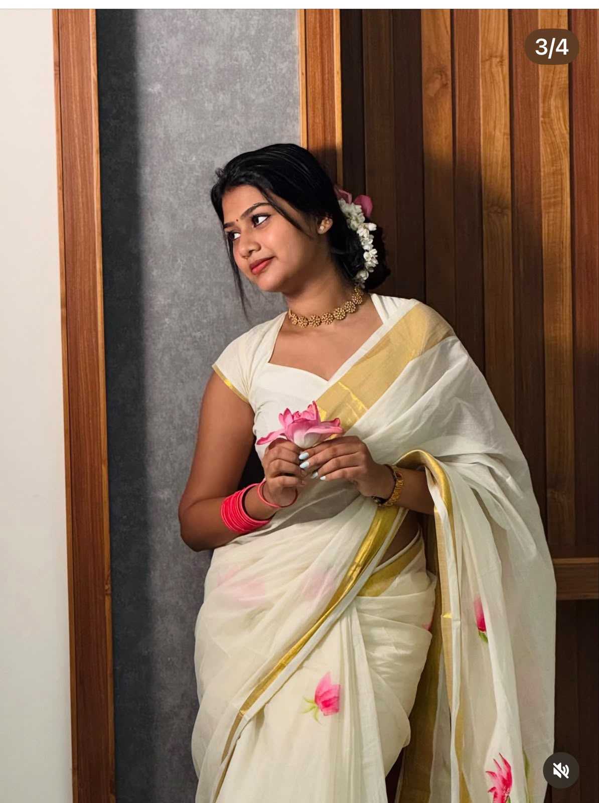 Linen Printed Saree