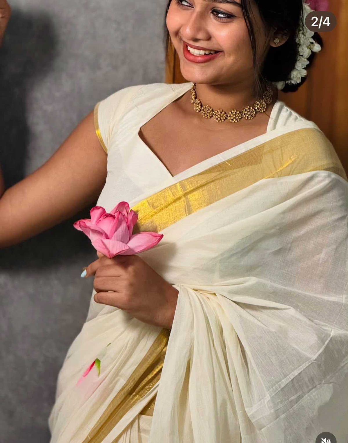 Linen Printed Saree
