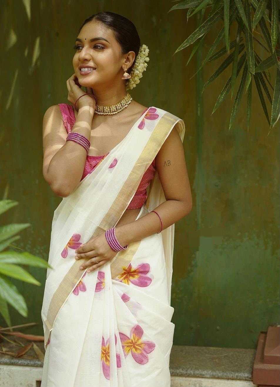 Linen Printed Saree