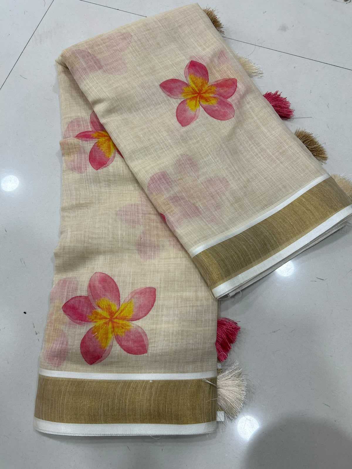Linen Printed Saree