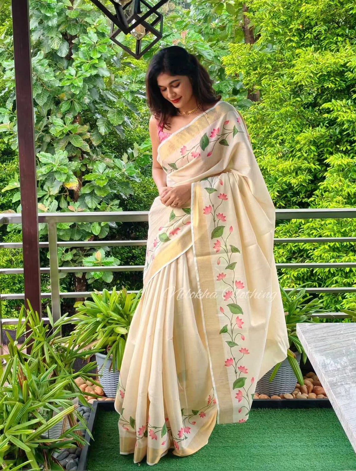 Linen Printed Saree