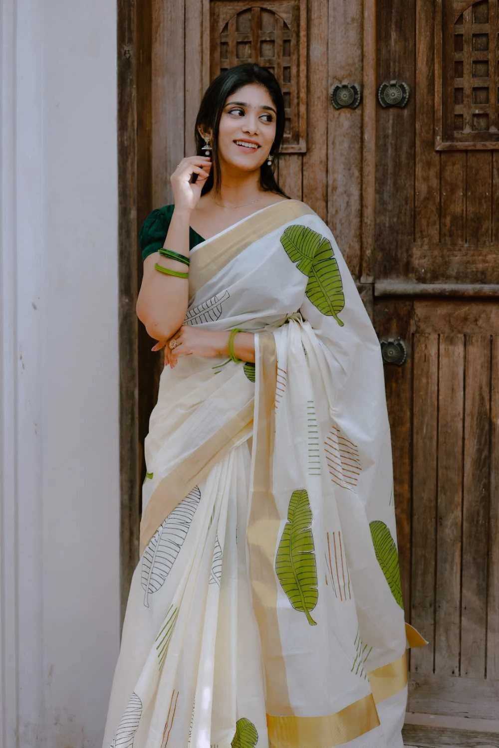 Linen Printed Saree