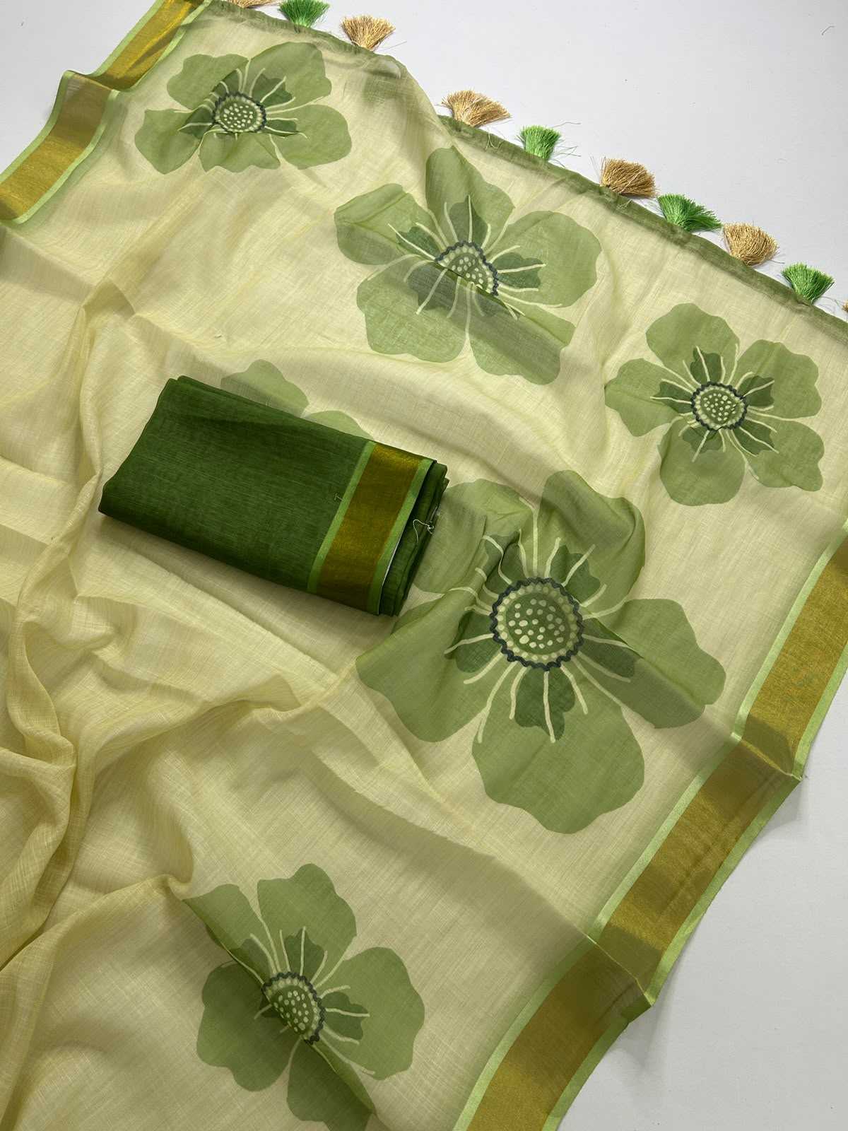 Linen Printed Saree