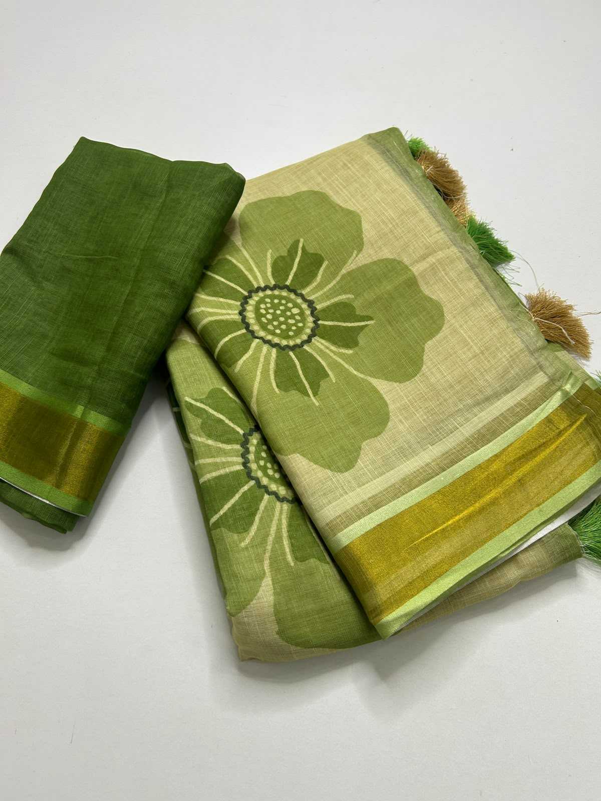 Linen Printed Saree