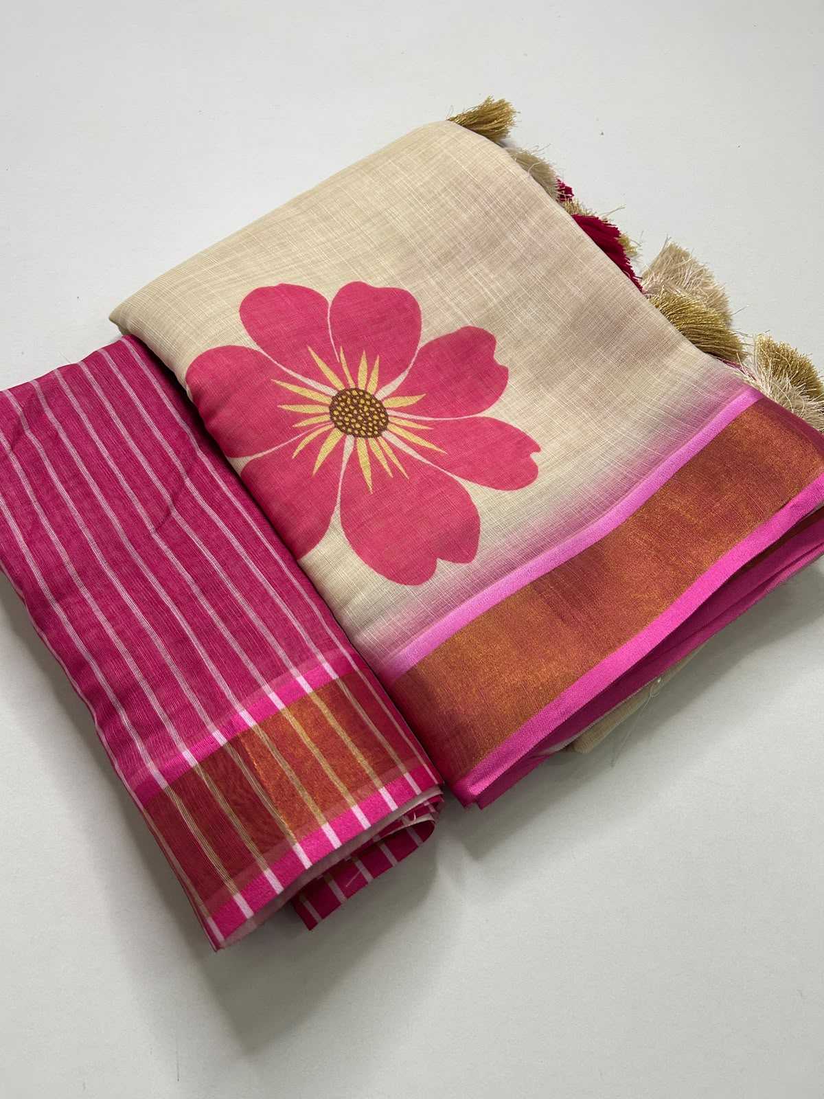 Linen Printed Saree