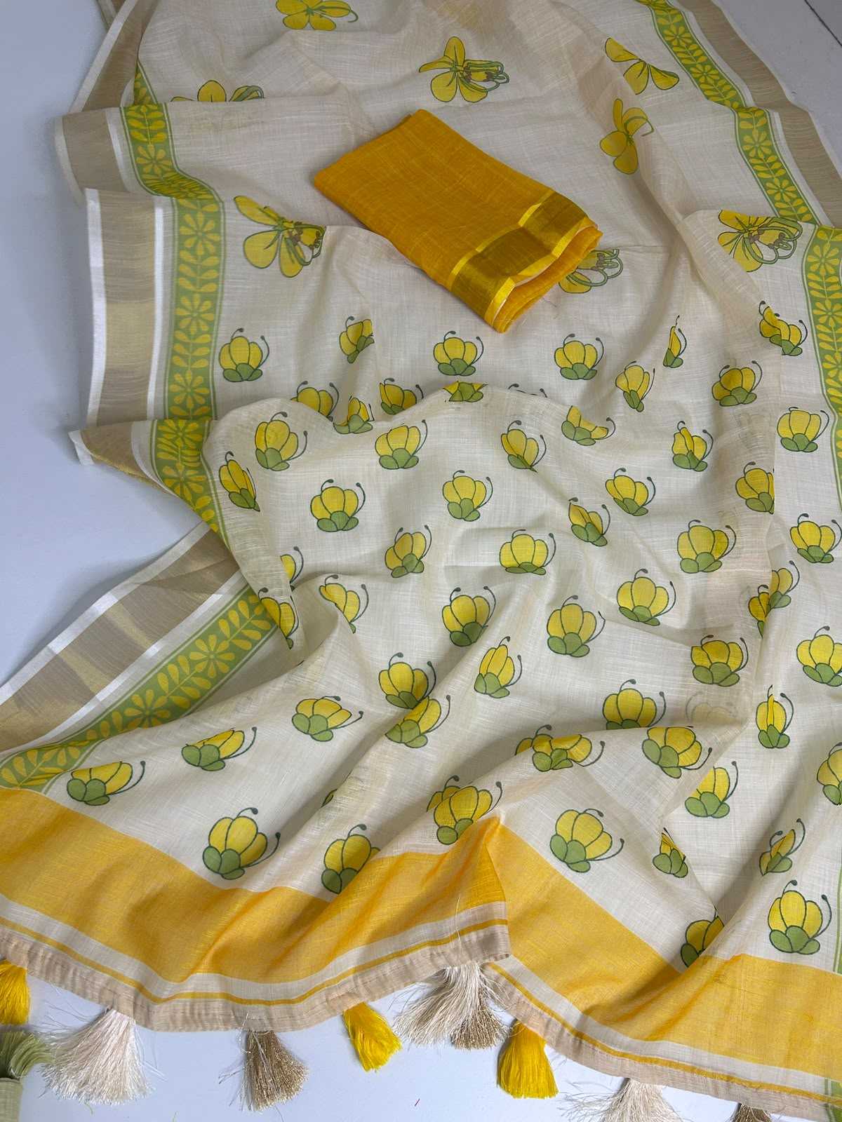 Linen Printed Saree