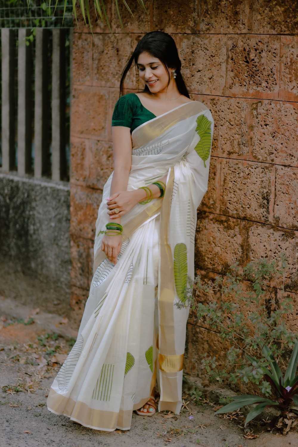 Linen Printed Saree