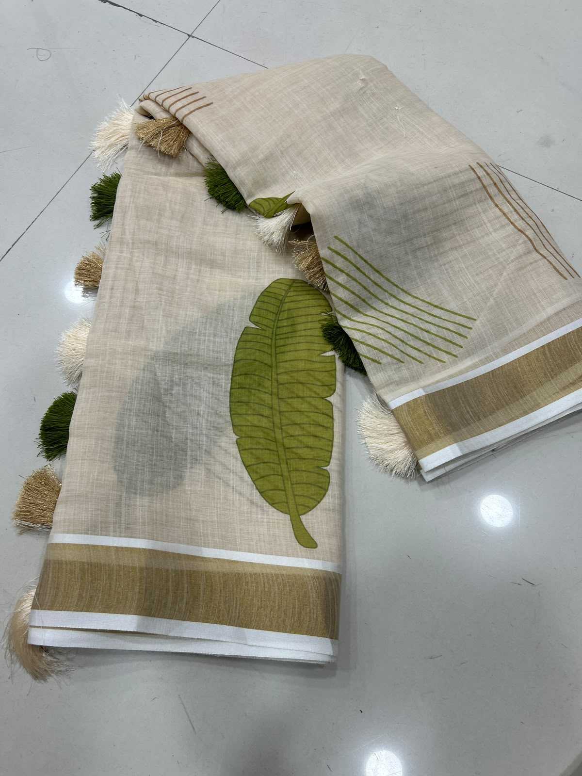 Linen Printed Saree