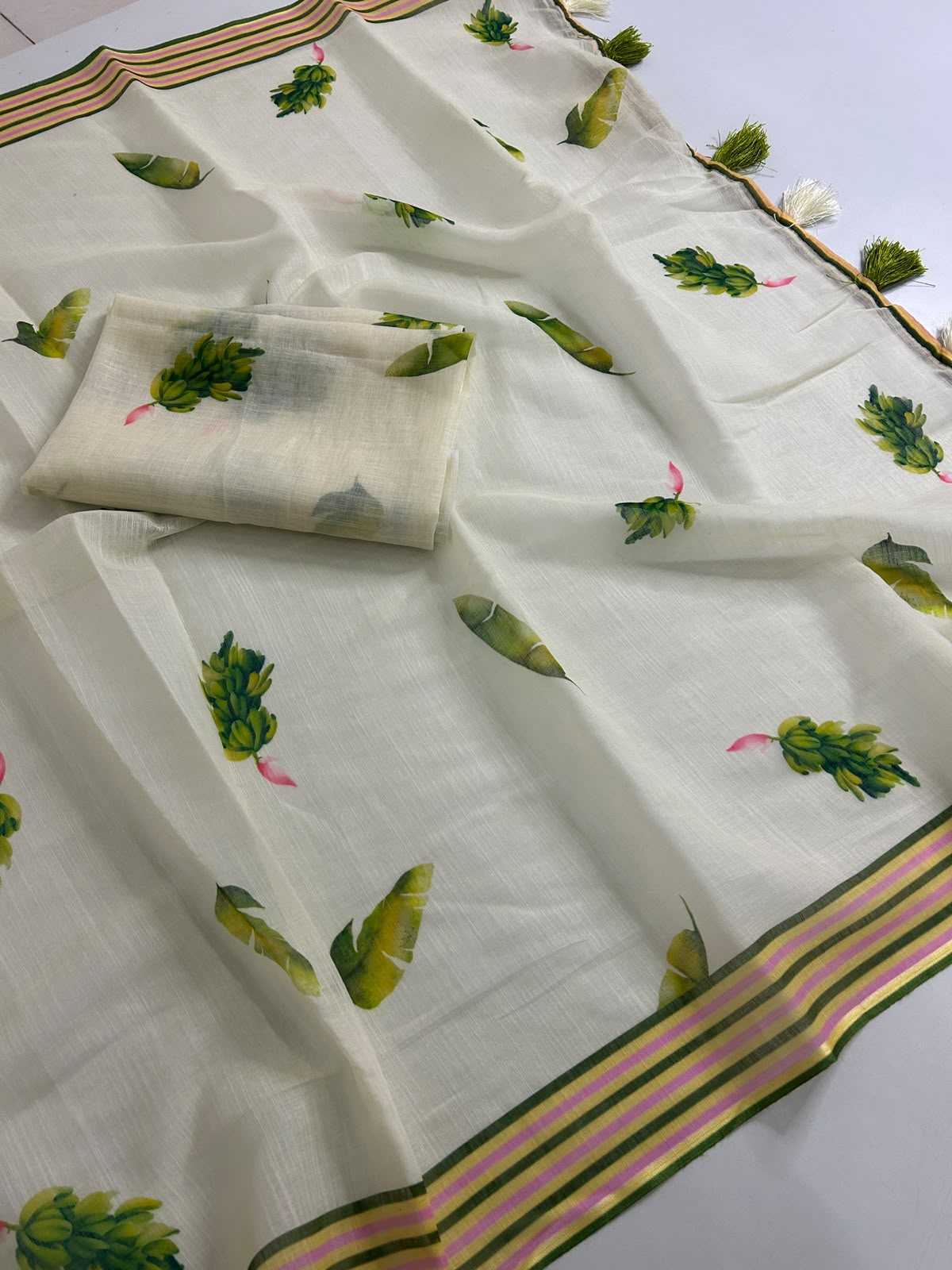 Linen Designer Saree 341