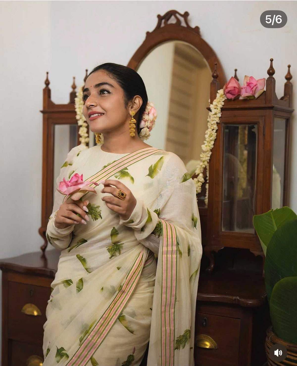 Linen Printed Saree