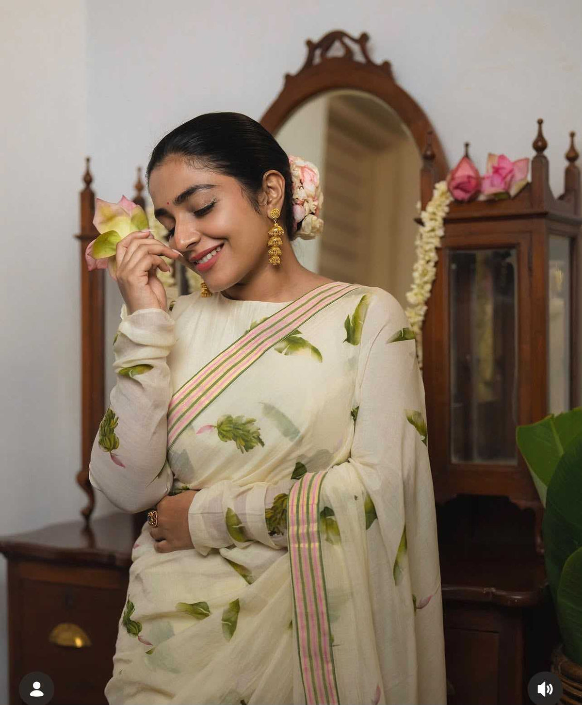 Linen Printed Saree