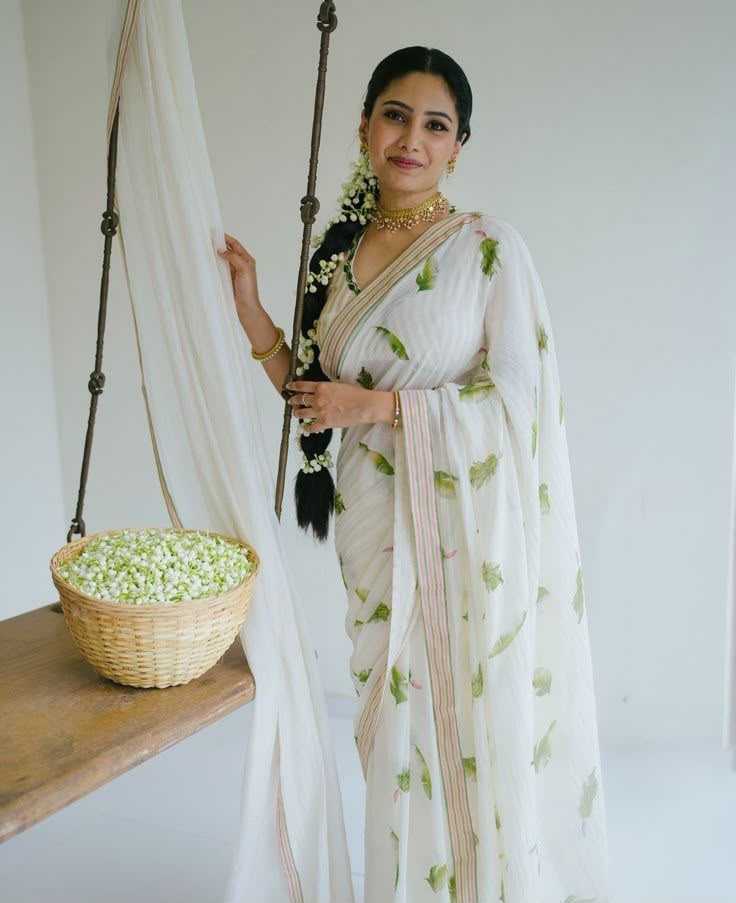Linen Printed Saree