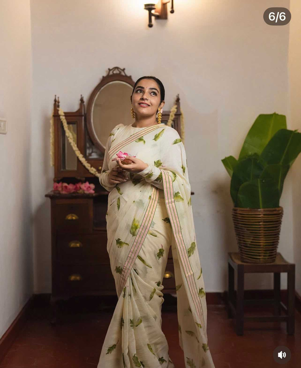 Linen Printed Saree