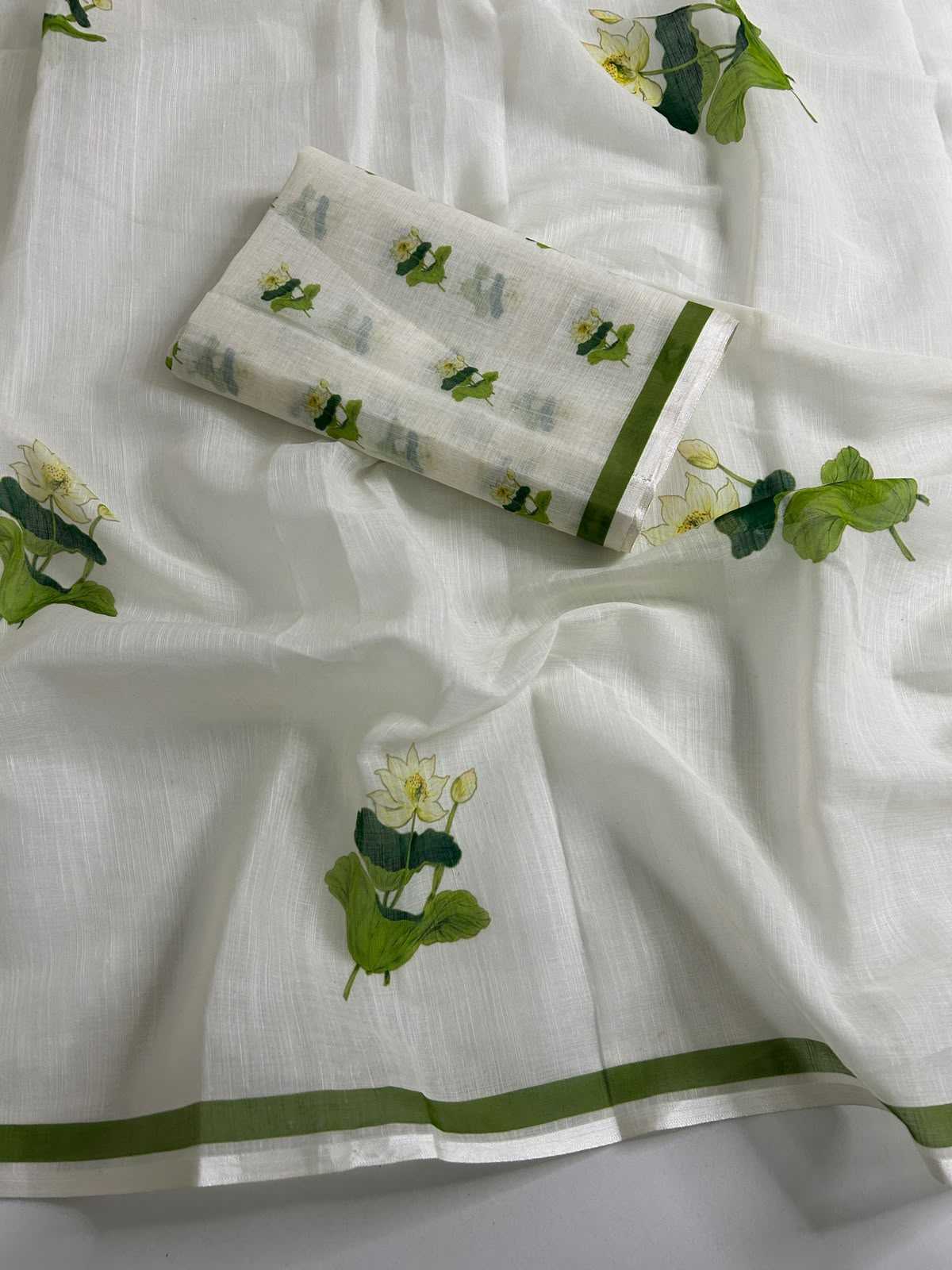 Linen Printed Saree