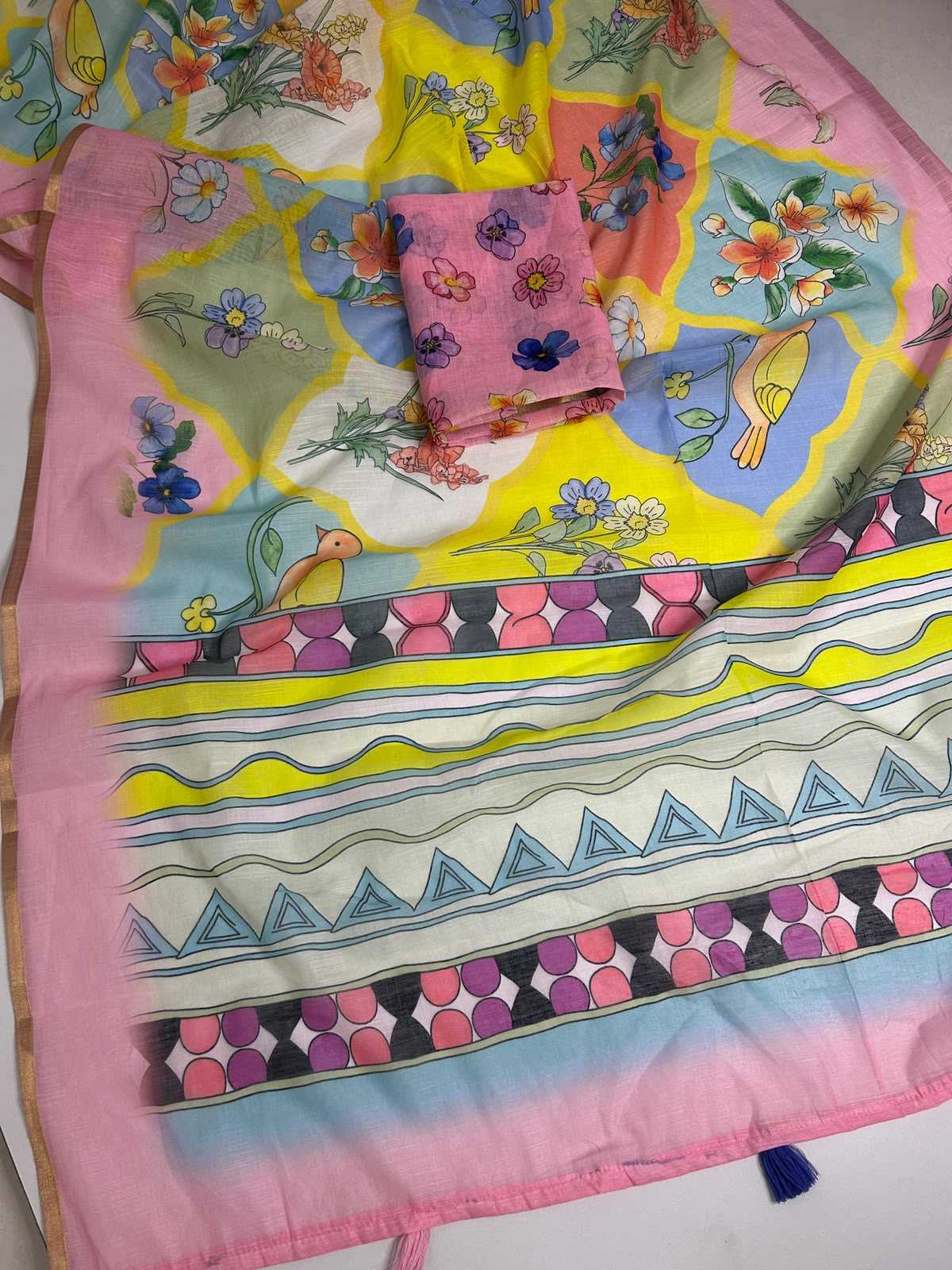 Linen Printed Saree