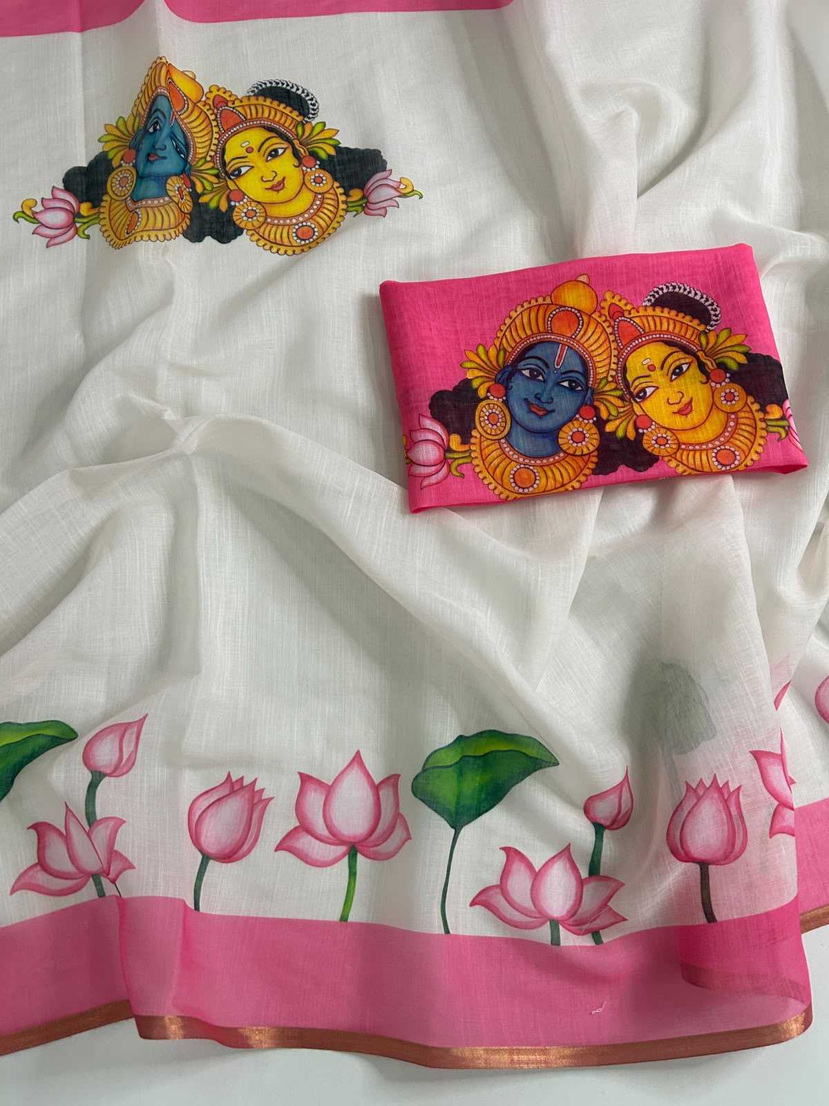 Linen Printed Saree