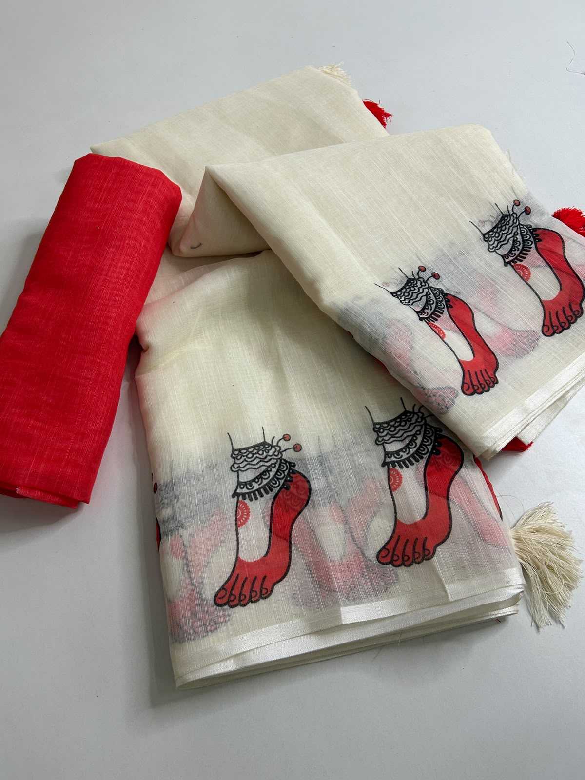 Linen Printed Saree