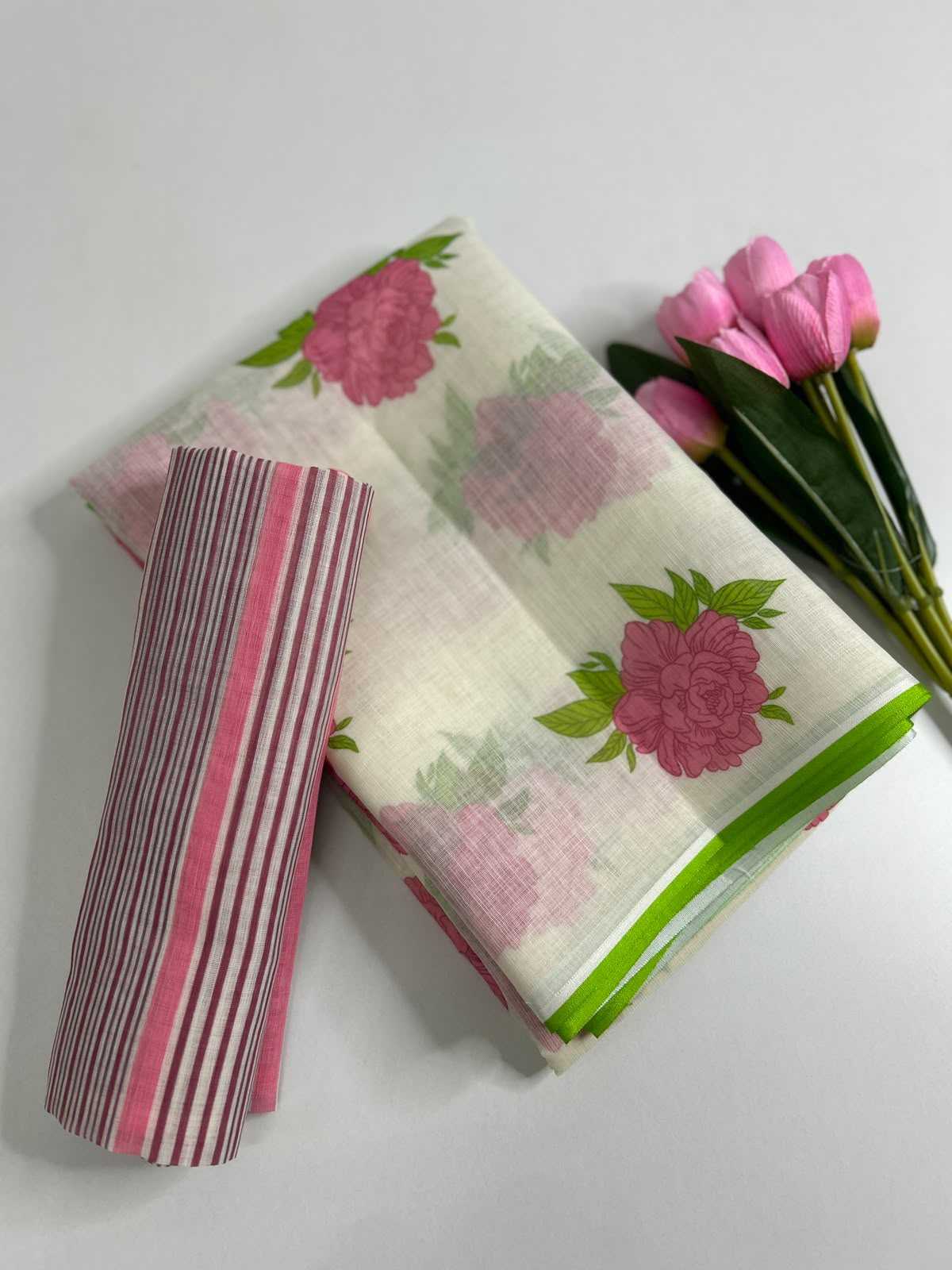 Linen Printed Saree
