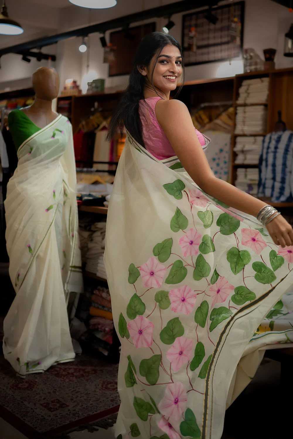 Linen Printed Saree