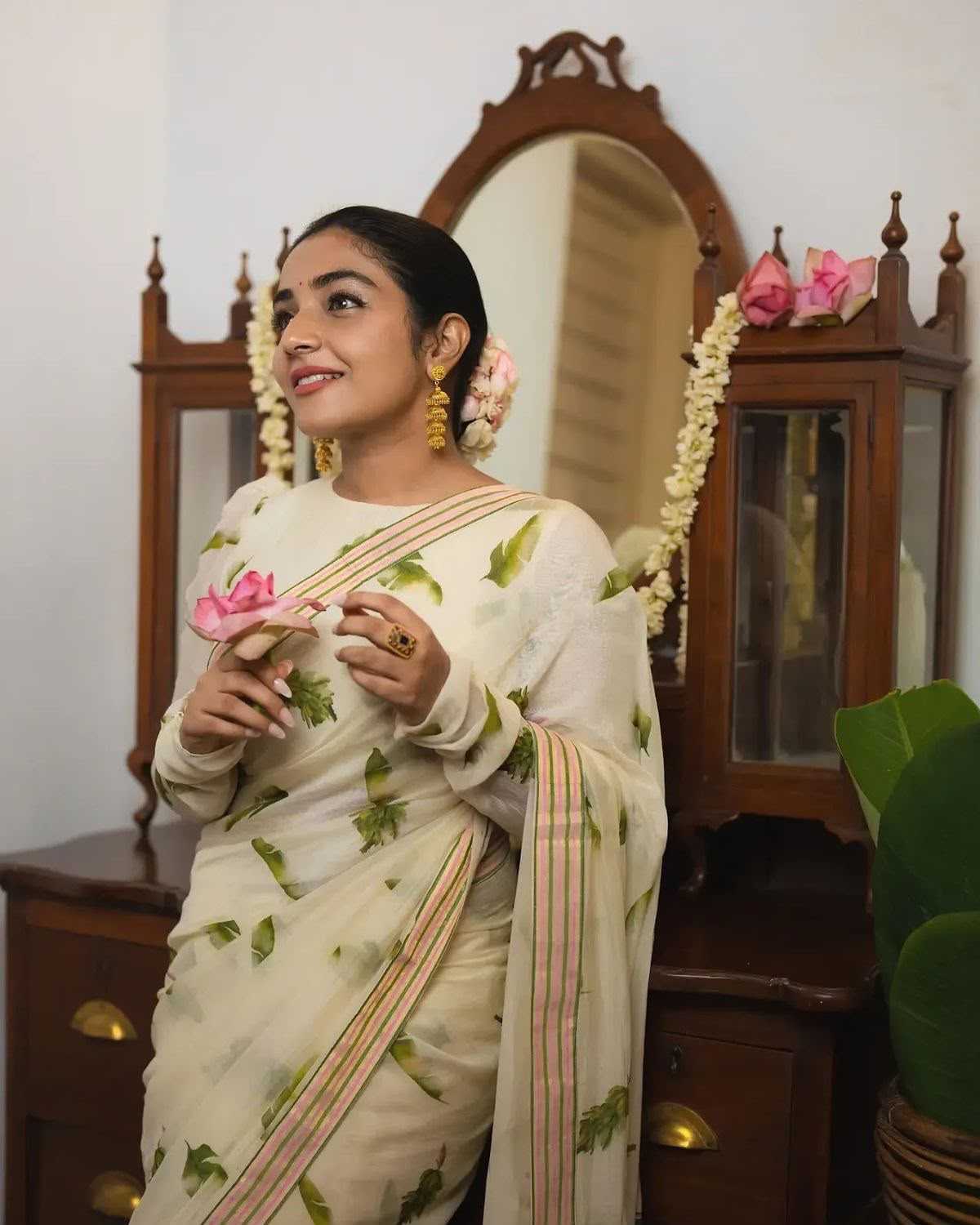 Linen Printed Saree 341